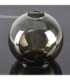Flex Multi Arm Semi Flush Ceiling Lamp Black Smoky Glass Shade 3x E27-5