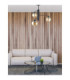 Flex Multi Arm Semi Flush Ceiling Lamp Black Amber Glass Shade 3x E27-2