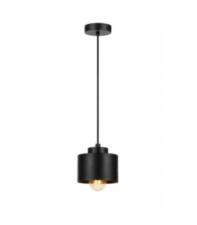 Simply Slim Pendant Ceiling Light Black 1x E27-1