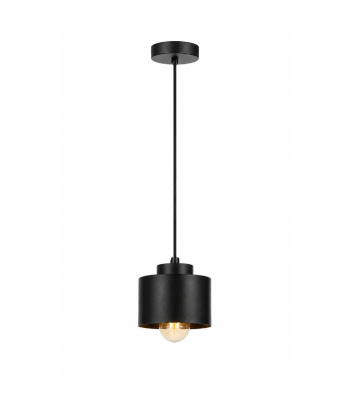 Simply Slim Pendant Ceiling Light Black 1x E27-1