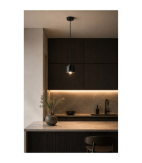 Simply Slim Pendant Ceiling Light Black 1x E27-2
