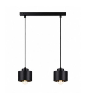 Simply Bar Pendant Ceiling Light Black 2x E27-1