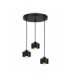 Simply Cluster Pendant Ceiling Light Black 3x E27-1