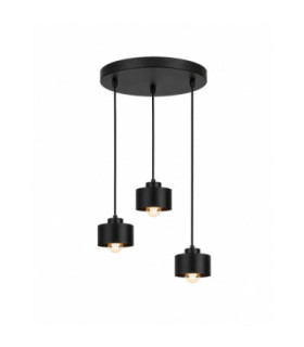 Simply Cluster Pendant Ceiling Light Black 3x E27-1