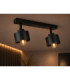 Simply Twin Ceiling Spotlight Black 2x E27-4