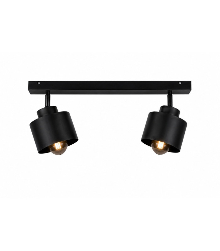 Simply Twin Ceiling Spotlight Black 2x E27-5
