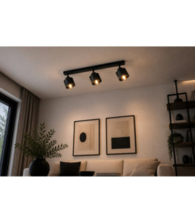 Simply Ceiling Spotlight Bar Black 3x E27-2
