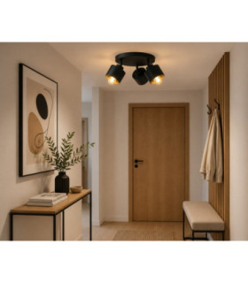 Simply Ceiling Spotlight Clusters Black 3x E27-2