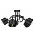Simply Curved Multi Arm Semi Flush Ceiling Lamp Black 5x E27-1