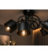 Simply Curved Multi Arm Semi Flush Ceiling Lamp Black 5x E27-3