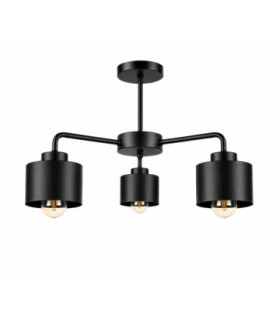 Simply Multi Arm Semi Flush Ceiling Lamp Black 3x E27-1