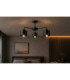 Simply Multi Arm Semi Flush Ceiling Lamp Black 3x E27-2
