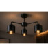 Simply Multi Arm Semi Flush Ceiling Lamp Black 3x E27-3