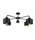 Simply Multi Arm Semi Flush Ceiling Lamp Black 5x E27-1