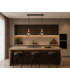 Lacrima Bar Pendant Ceiling Light Black Gold Smoky Glass Shade 2x E27-2