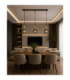 Lacrima Bar Pendant Ceiling Light Black Gold Smoky Glass Shade 3x E27-2