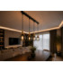 Lacrima Bar Pendant Ceiling Light Black Gold Smoky Glass Shade 4x E27-3