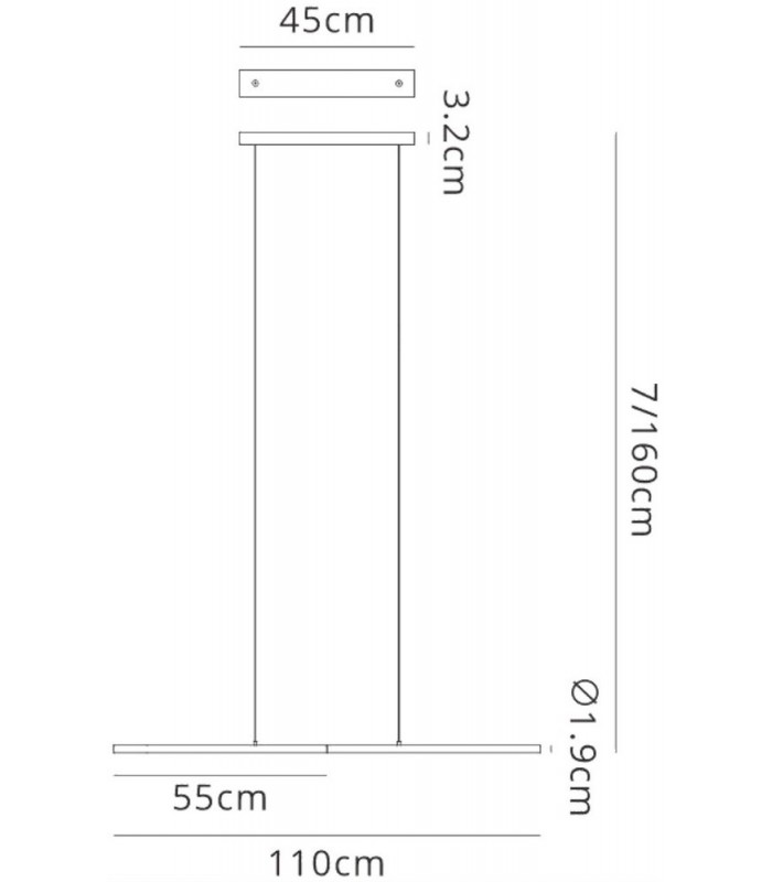 Ceiling Pendant, 22W LED, 3000K, 1750lm, Sand White - 2