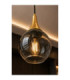 Lacrima Cluster Pendant Ceiling Light Black Gold Smoky Glass Shade 5x E27-7
