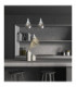 Lacrima Bar Pendant Ceiling Light Black Silver Smoky Glass Shade 2x E27-2