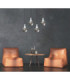 Lacrima Bar Pendant Ceiling Light Black Silver Smoky Glass Shade 4x E27-2