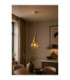 Lacrima Dome Pendant Ceiling Light White Gold Amber Glass Shade 1x E27-2