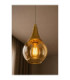 Lacrima Dome Pendant Ceiling Light White Gold Amber Glass Shade 1x E27-3