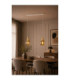 Lacrima Bar Pendant Ceiling Light White Gold Amber Glass Shade 2x E27-2