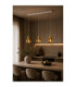 Lacrima Bar Pendant Ceiling Light White Gold Amber Glass Shade 3x E27-2
