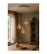 Lacrima Cluster Pendant Ceiling Light White Gold Amber Glass Shade 3x E27-2