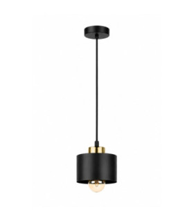 Simply Slim Pendant Ceiling Light Black Gold 1x E27-1