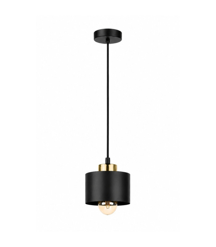 Simply Slim Pendant Ceiling Light Black Gold 1x E27-1