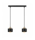 Simply Bar Pendant Ceiling Light Black Gold 2x E27-1