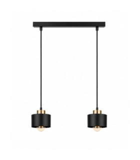 Simply Bar Pendant Ceiling Light Black Gold 2x E27-1