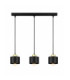 Simply Bar Pendant Ceiling Light Black Gold 3x E27-1