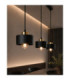 Simply Bar Pendant Ceiling Light Black Gold 3x E27-3