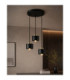 Simply Cluster Pendant Ceiling Light Black Gold 3x E27-2