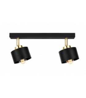 Simply Twin Ceiling Spotlight Black Gold 2x E27-1