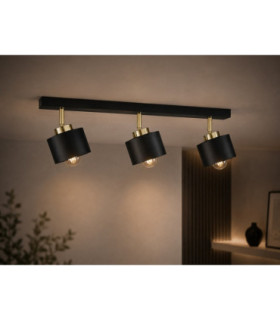 Simply Ceiling Spotlight Bar Black Gold 3x E27-2