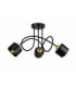 Simply Curved Multi Arm Semi Flush Ceiling Lamp Black Gold 3x E27-1