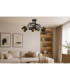 Simply Curved Multi Arm Semi Flush Ceiling Lamp Black Gold 5x E27-3
