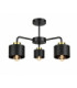 Simply Multi Arm Semi Flush Ceiling Lamp Black Gold 3x E27-1