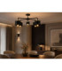 Simply Multi Arm Semi Flush Ceiling Lamp Black Gold 5x E27-2