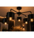 Simply Multi Arm Semi Flush Ceiling Lamp Black Gold 5x E27-3