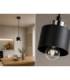 Simply Slim Pendant Ceiling Light Black Silver 1x E27-3