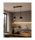 Simply Bar Pendant Ceiling Light Black Silver 2x E27-2