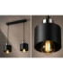 Simply Bar Pendant Ceiling Light Black Silver 2x E27-3