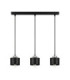 Simply Bar Pendant Ceiling Light Black Silver 3x E27-1