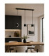 Simply Bar Pendant Ceiling Light Black Silver 3x E27-2