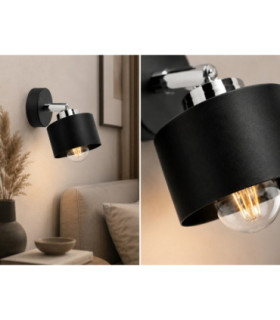 Simply Single Spotlight Black Silver 1x E27-2
